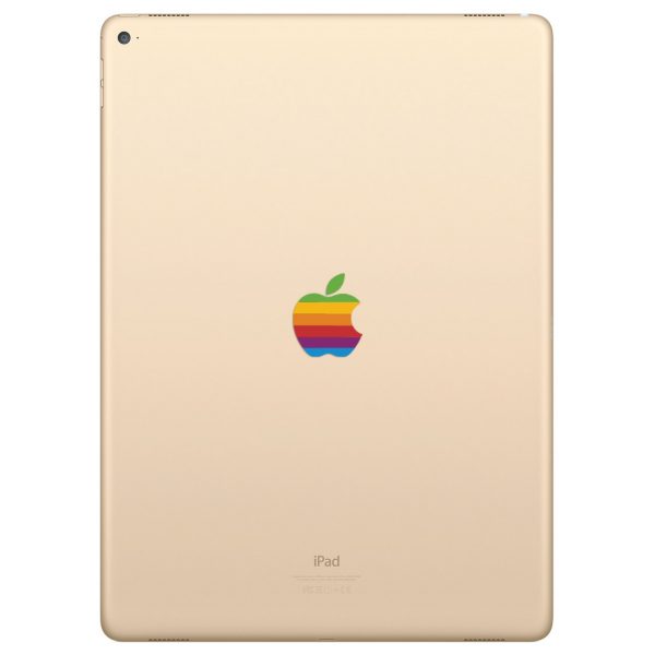 iPad Pro 10.5 inch Retro Rainbow Apple Logo Decal Sticker